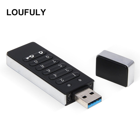 Encrypted Flash Drive 64GB 32GB 16GB 128GB U Disk Portable Password Key Secure USB Stick 2.0 Hardware for Business Private ► Photo 1/6