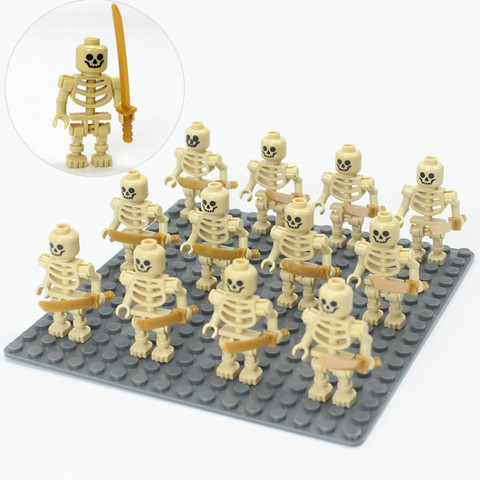 12Pcs/Lot Ghost Army Building Blocks Ninja Skeleton Soldiers Action Figure Small Bricks Educational Toys for Children Gifts ► Photo 1/5