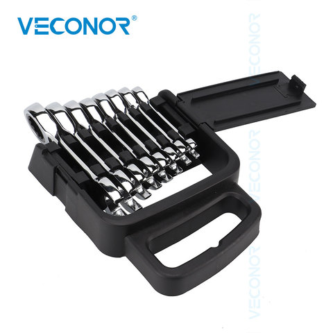 8Pcs Mini Ratchet Wrench Tools Set Ultra-short Keys of Ratcheting Spanner Wrench Set Mirror Polish 72T Set of Key for Car Repair ► Photo 1/6