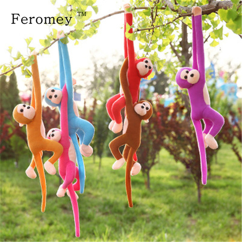 60cm Long Arm Tail Plush Monkey Doll Soft Monkey Stuffed Baby Sleeping Appease Animal Doll Birthday Gifts 10 Colors ► Photo 1/6