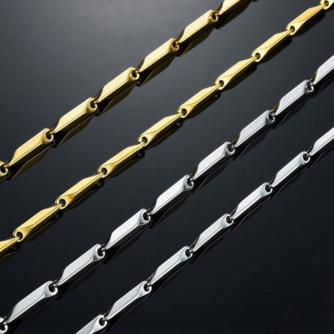 2.5mm/3mm Stainless Steel Bamboo Chain High Quality Gold and Silver Color Stainless Steel  Men Jewelry Wholesale ► Photo 1/5