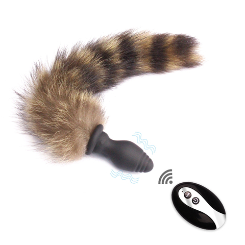Wireless Remote Anal Plug Vibrator Sex Toy Vibrating Fox Tail Butt Plug Anus Dilator For Couples Adult Games Cosplay Accessories ► Photo 1/6