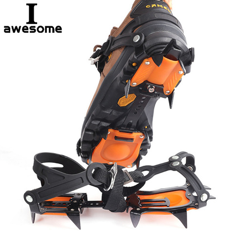 10 Teeth Professional Ice Gripper Spike Shoes Anti Slip Hiking Climbing Snow Spikes Crampons Cleats Claws Grips Outdoor Boots ► Photo 1/1