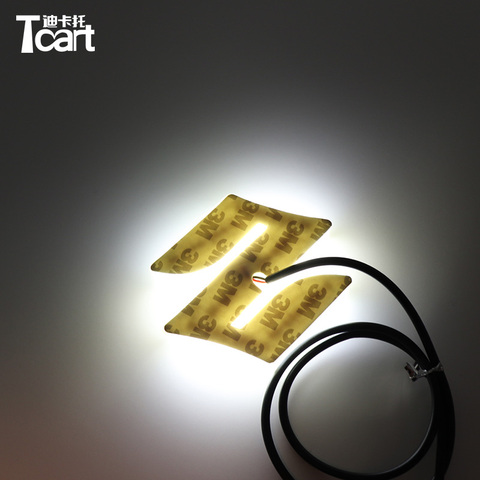 Tcart 1set 8.05x7.98cm Car Styling 4D front Badge Logo Light for Suzuki SWIFT Alto Jimny Rear LED Emblem Logo Light ► Photo 1/6