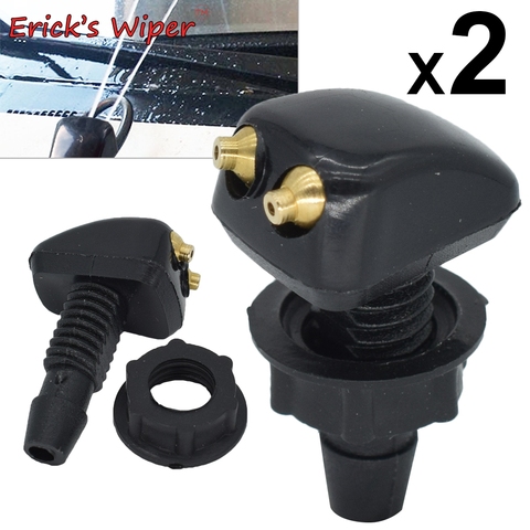 Universal Car Windshield Spray Washer Sprayer Wiper Nozzle Jet Sprinkler 2PCS