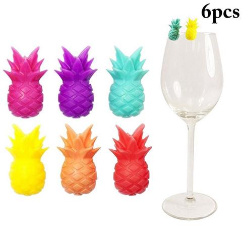 Silicone Pineapple Party Wine Glass Marker Charms Drinking Buddy Cup Identification Cup Identify Identifier Cup Labels Tag Signs ► Photo 1/1