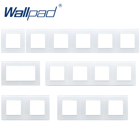 Wallpad White Tempered Glass Panel Frame 86*86mm 146*86mm 172*86mm 258*86mm 344*86mm 430*86mm Frame Only ► Photo 1/6