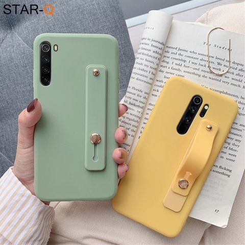 wriststrap phone holder silicone case for xiaomi redmi note 8 pro 8t 7 9 xiomi 7a 8a k30 k20 note 5 6 pro soft back cover ► Photo 1/6