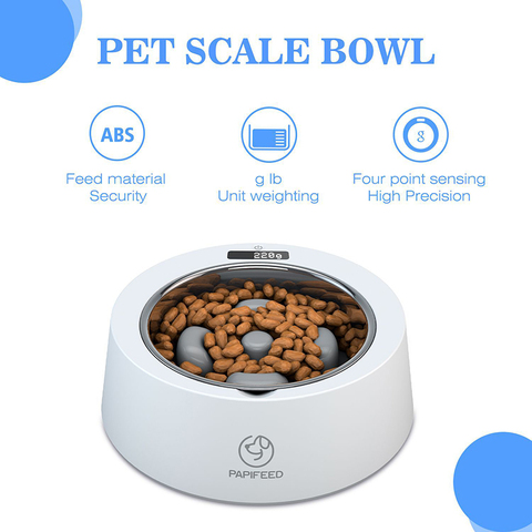 Pet Dog Bowl Slow Feeder Dog Food Bowl Smart Weighing Dog Slow Feeder Cat Pet Feeder NonSlip Anti Gulping Eating Bowl ► Photo 1/6