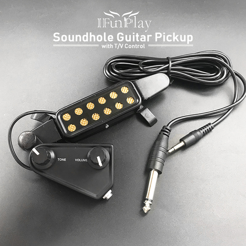 12 Hole Clip On Sound Pickup Microphone Wire Amplifier Speaker for Acoustic Electric Guitar Transducer Guitar Accessories ► Photo 1/6