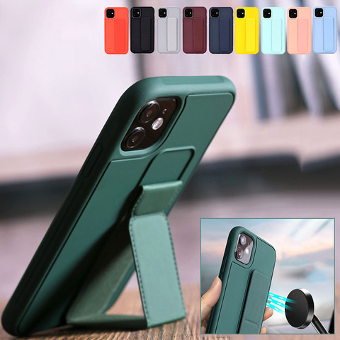 Wrist Strap Hand Band TPU Case For iphone 12 Pro 11 Pro Max SE 20 X XS Max XR 6 6S 7 8 plus Matte Candy Color Phone Holder Case ► Photo 1/6