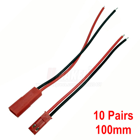 5/10pairs 100/150mm JST Connector Plug Cable Male+Female for RC Battery, 2pin connector for led strip light, connect for power ► Photo 1/6