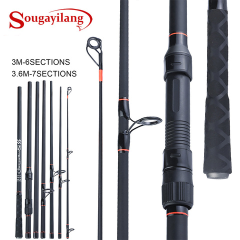 Sougayilang 3.0M/ 3.6M 6/7 Sections Carp Fishing Rod Protable   Carbon Fiber Fishing Rod Travel Fishing Pole Carp Fishing Tackle ► Photo 1/6