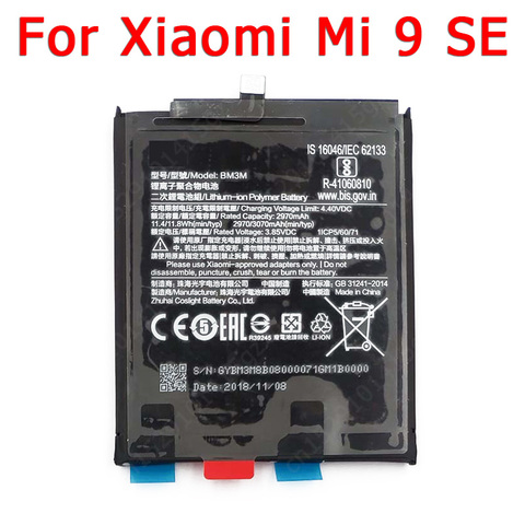 100% Original BM3M 2970mAh Batteries For Xiaomi Mi 9 SE Battery For Mi  9SE Li-lon Cellphone Built-in Batteria Replacement Parts ► Photo 1/3