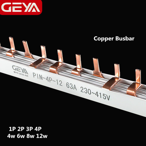 GEYA Red Copper Busbar for Distribution Box Circuit breaker PIN TYPE MCB Connector Busbar Connection ► Photo 1/6