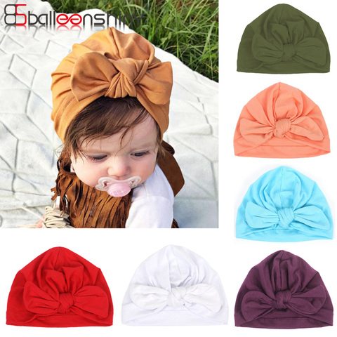 Balleenshiny Baby Accessories Hair Headwears Baby Turban Hat Children Newborn Beanie Kids Baby Girl Baby Headwrap Girl Tiara ► Photo 1/6