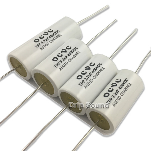 2pcs 2.2uF-4.7uF 400V Tweeter Speaker Frequency Divider Crossover Non-Polarity Capacitor ► Photo 1/6