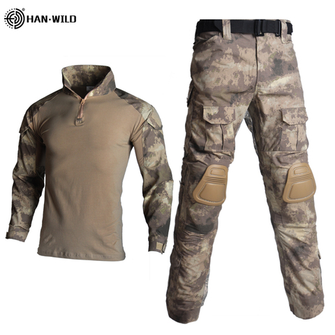 Army Military Tactical Suit ACU Special Forces Uniforme Militar Suits Hunting Military Combat Shirt + Cargo Pants Knee Pads ► Photo 1/6