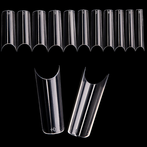 500pcs/bag Extra Long Straight Square False Nail Tips C Curve Half Cover Fake Nail Tip French Acrylic Salon Nail Art Manicure ► Photo 1/6