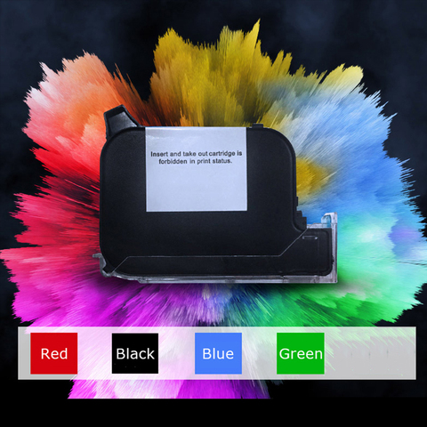 2588 42ML Black Red Blue Green  Ink Cartridge Quick-Drying 12.7mm Print Height Universal for Handheld Inkjet Printer ► Photo 1/6