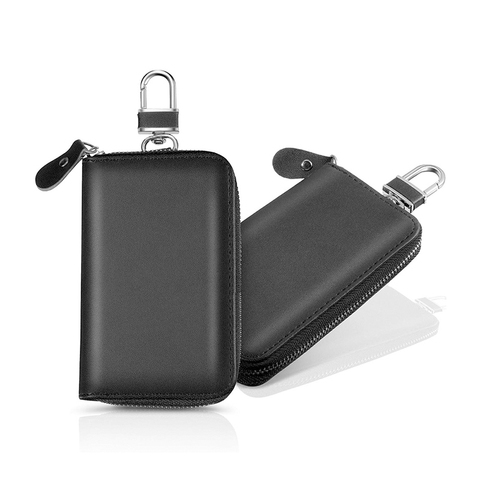 2 Pcs Faraday Bags for Key Fob Car Signal Blocking Bags Car Key Holder Zipper Bags in Black for Car Key Storage RFID Key Pouch ► Photo 1/6