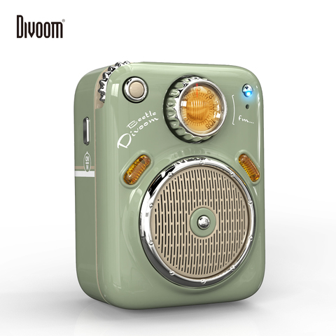 Divoom Beetles Mini Bluetooth Speaker with FM Radio,Cute Portable Outdoor Wireless Speaker ,Long Battery Life Support TF Card ► Photo 1/6