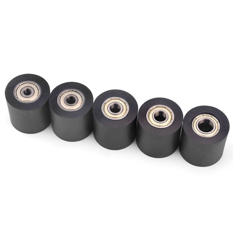 1pcs Black PU polyurethane Material Roller With Two Bearing Mute flat guide wheel Diameter 30MM Length 30mm Bore 5/6/7/ 8/10mm ► Photo 1/4