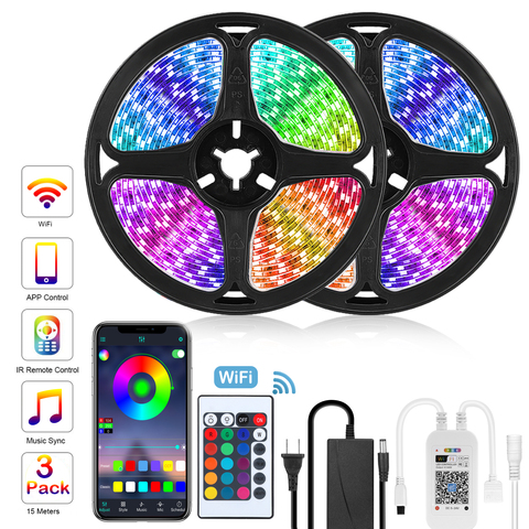 Goodland LED Strip 12V Ribbon LED Lights Strip RGB Tape 5050 2835 Flexible 5M 10M Diode Tape with WiFi Remote LED Light for Room ► Photo 1/6