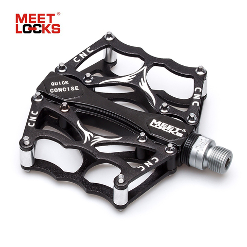 MEETLOCKS Bike Pedal Platform Sealed 3 Bearings Bicycle Pedals Anti-slip Mountain Bike pedales Alloy MTB Bike Accessories Parts ► Photo 1/6