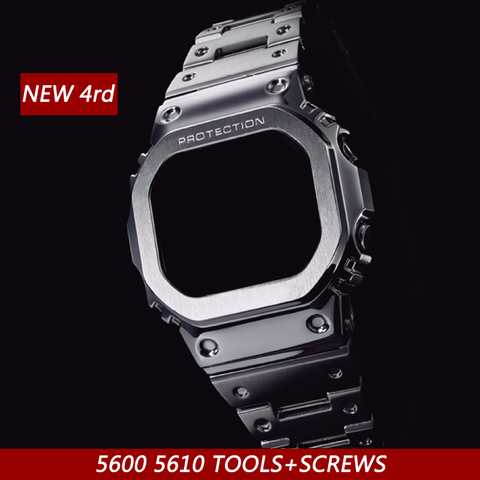 4rd New Generation Watchband and Bezel For DW5600 Modified Accessories 316L Stainless Steel Watch Strap and Cover With Tools ► Photo 1/6