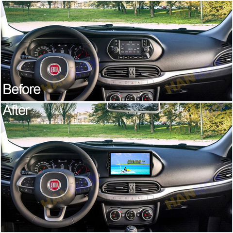 9 inch 4G+WIFI 2 din Android 10.1 Car Multimedia player Wifi Navigation GPS Autoradio head unit For Fiat TIPO EGEA 2015 -2022 ► Photo 1/1