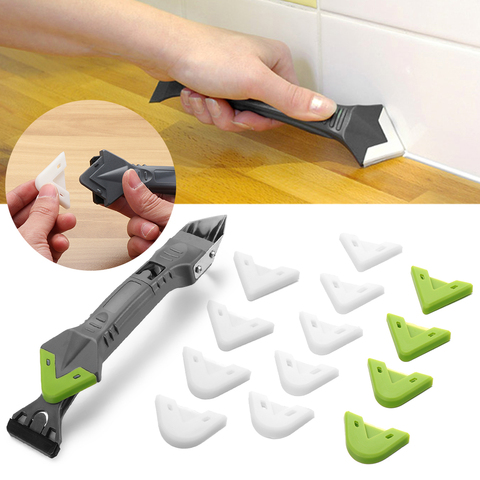 5 In1 Remover Caulk Finisher Sealant Smooth Scraper Glass Glue Angle Scrapers Grout Kit Silicone Trowel Scraper Corner Caulking ► Photo 1/6