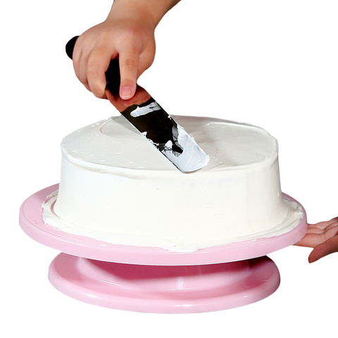 Plastic Cake Plate Turntable Rotating Anti-skid Round Cake Stand Cake Decorating Rotary Table Kitchen DIY Pan Baking Tool ► Photo 1/6