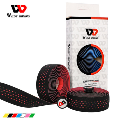 WEST BIKING Professional Soft Road Bike Handlebar Tape PU EVA Anti-slip Bike Bars Grips Tape Cycling Bicycle Handlebar Tape ► Photo 1/6