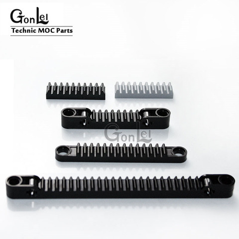 10Pcs/lot Technic Gear Rack 1x4 1x7 1x8 1x13 Compatible 87761 64781 6630 3743 MOC Building Blocks Bricks Toys Technic Parts ► Photo 1/5