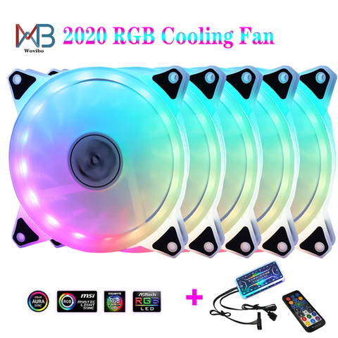 120mm Case Fan Cooler PC Air Cooling Fans Adjustable PWM 6PIN RGB Speed Color Radiator 12V Mute Computer Ventilador ► Photo 1/6