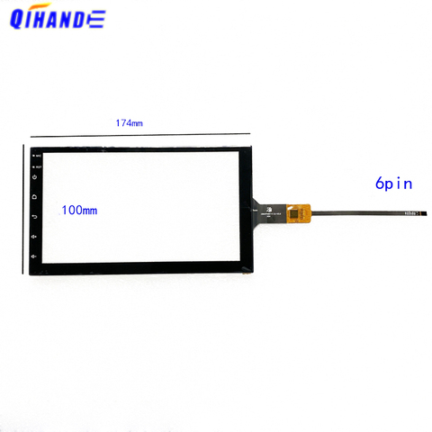 New 175*100mm 174*100mm 7 inch Capacitive touch screen 6 pin for car dvd gps  XY-PG70049-FPC ZB90PS0011 ► Photo 1/3
