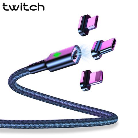 Twitch T03 Magnetic Cable Micro usb Type C Magnetic Usb Charging Cable Microusb Type-C Magnet Charger Wire usb c For iphone 11 ► Photo 1/6