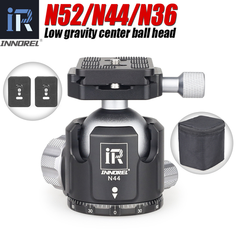 N52/N44/N36 Tripod Ballhead of Low Gravity Center Double U Notch Ultra-low Sphere Panoramic Ball Head with Quick Release Plate ► Photo 1/6