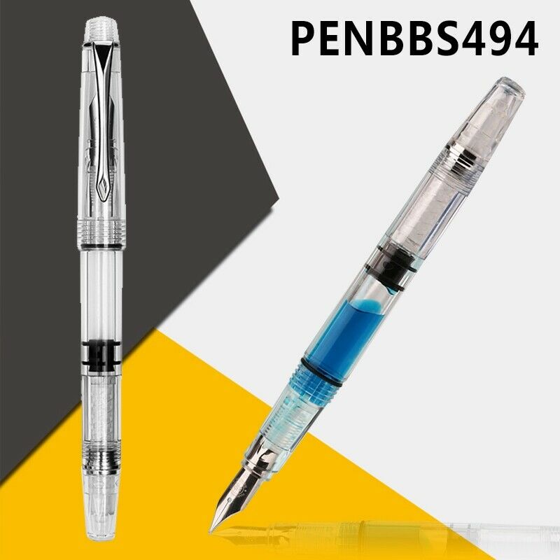 Creative Acrylic Colorful Glass Dip Pen & Fountain Pen Dual-Use Screw 0.38mm Pen 