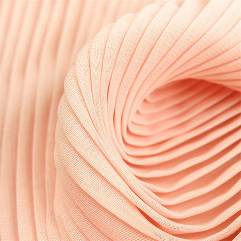Soft Pink Chiffon Pleated Tulle Fabric for Dress Shirt Fabric, Black, Red, Yellow, Purple and Burgundy,by the Meter ► Photo 1/6