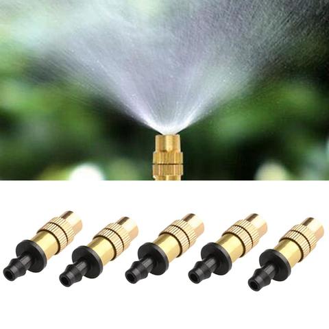 5pcs Threaded Brass Mist Nozzle Misting Spray Sprinkler Gardening Water Cooling Adjustable for Spray Garden Lawn Irrigation ► Photo 1/6