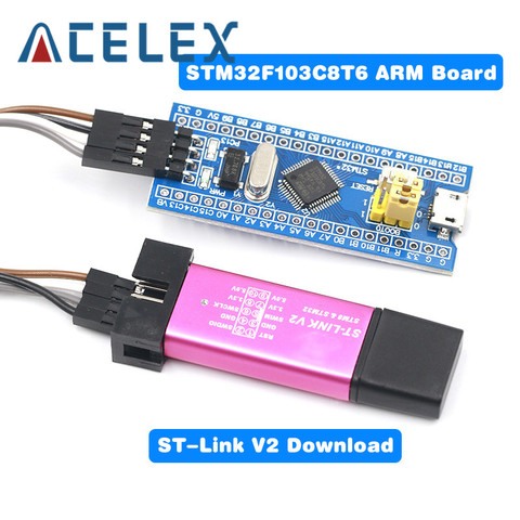 STM32F103C8T6 ARM STM32 Minimum System Development Board Module For Arduino DIY Kit + ST-Link V2 Mini STM8 Simulator Download ► Photo 1/6