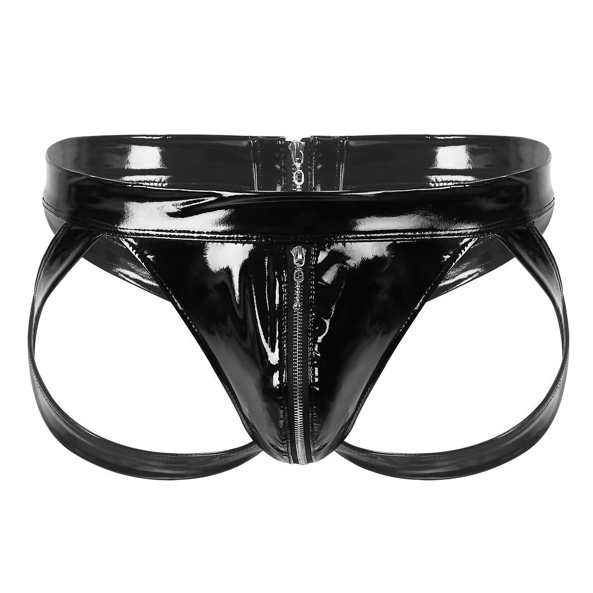 Mens Wet Look Shiny Leather Briefs Jockstrap Underwear Thong G-string Panties 