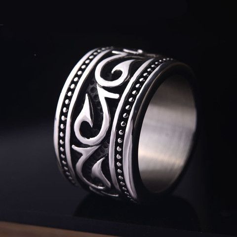Nordic Design Viking Ring Men's Wedding Ring Fashion Punk Rock Party Ring Stainless Steel Jewelry ► Photo 1/5