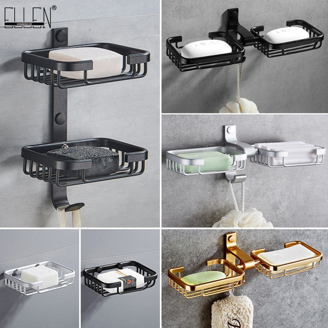 Wall Mounted Soap Dishes Soap Holder Soap Basket Bathroom Accessories Aluminum Banheiro Bath Hardware EL0003 ► Photo 1/6