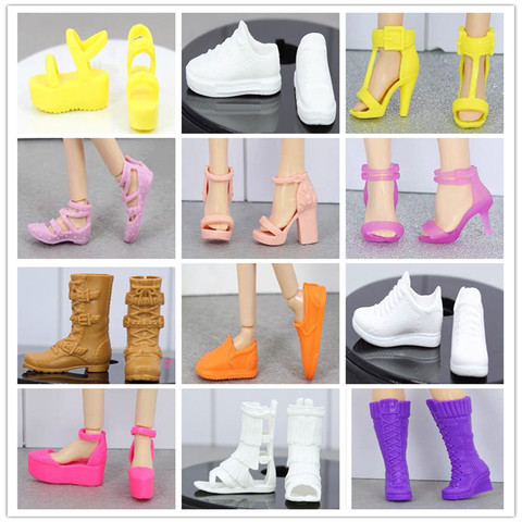 Original 1/6 Doll Shoes White Blue Green Gold Personality Doll Dressing Decors Princess Doll Boots Shoes Sandals Kids Gifts Toy ► Photo 1/6