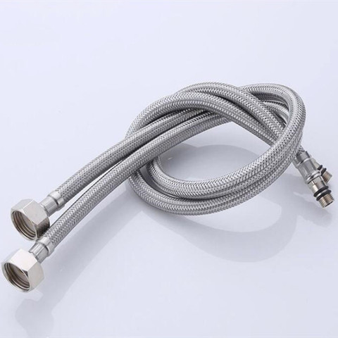 Kitchen Hose Stainless Steel Flexible Plumbing Pipes Bathroom 2 Piece/Set Cold Hot Faucet Supply Pipe Hoses G 1/2 G 3/8 G 9/16 ► Photo 1/6