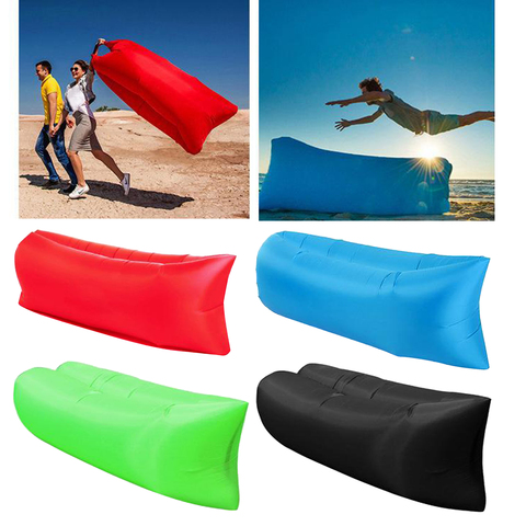 Inflatable Air Bed Sofa Lounger Couch Chair Bag Hangout Outdoor Camping Beach Inflatable Couch Sofa Indoor Outdoor Adults Kids ► Photo 1/1