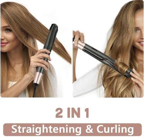 Titanium Flat Iron Twist Hair Straightener And Curler 2 in 1 Rotating Straightener & Curling Iron For Salon Hair Professional ► Photo 1/6
